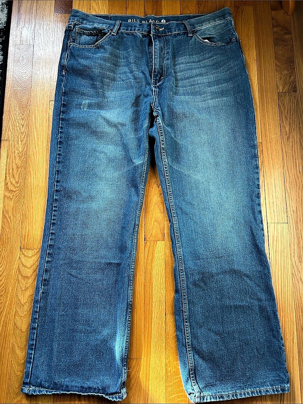 Bill Blass Men's 100% Cotton Jeans Waist 40 x 32 Blue
